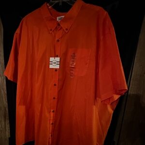 DXL Men's Orange Button Down Shirt
